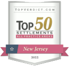 Top 50 All Practice Areas Settlements New Jersey 2022 Firm badge - Top-Rated Personal Injury Attorneys